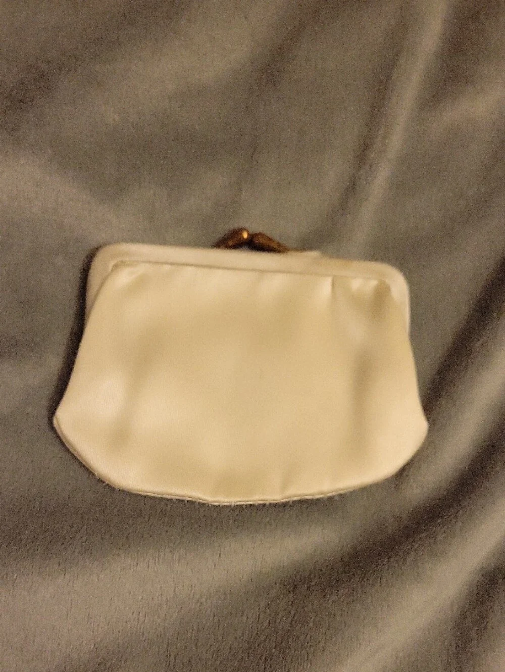 Handmade Vintage Embellished Floral Beaded Handbag - Cream
